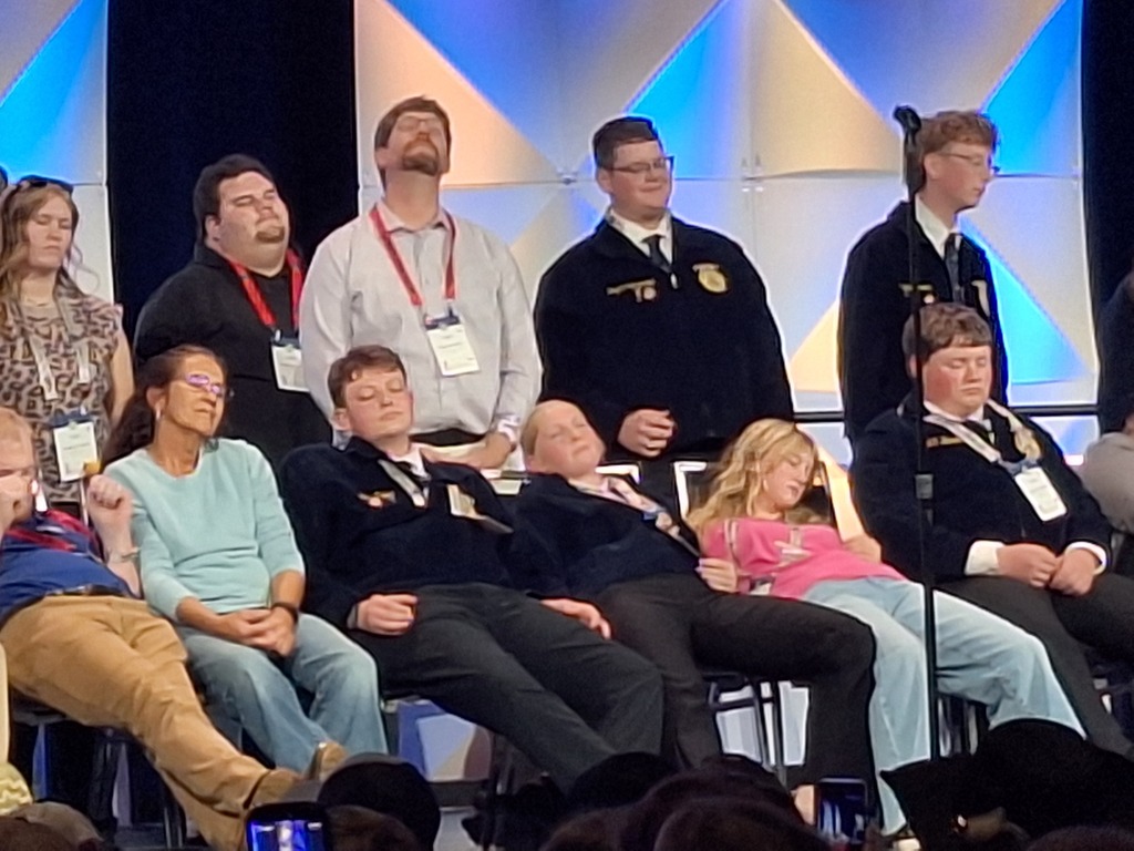 Students in a deep state of hypnosis.