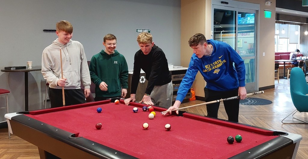 Friendly game of pool