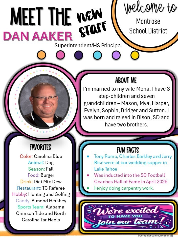 New Staff - Mr. Aaker