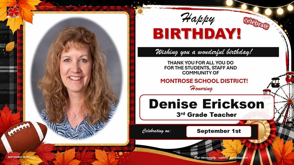 Happy birthday Mrs. Erickson