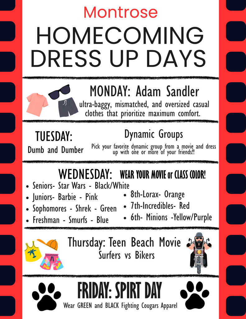 Homecoming Dress Up Days
