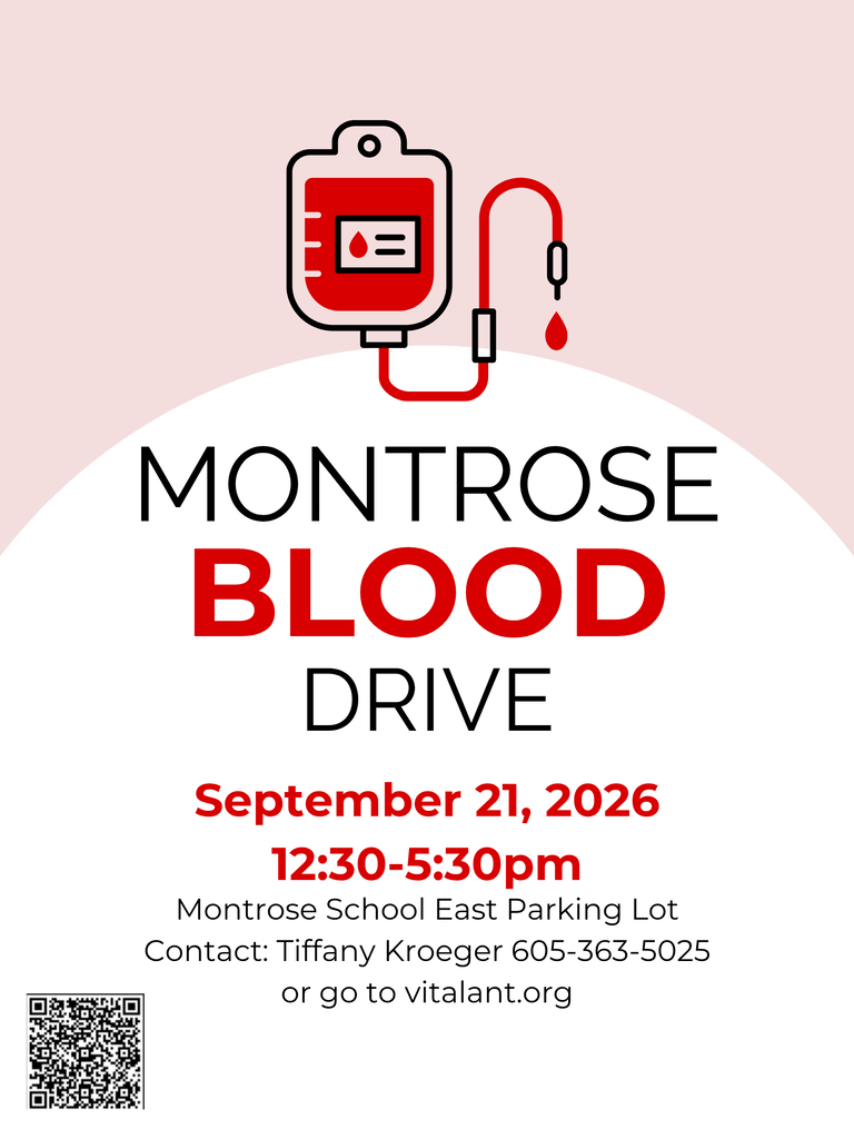 Blood Drive on Sept 21st 12:30-5:30 in the East Parking Lot