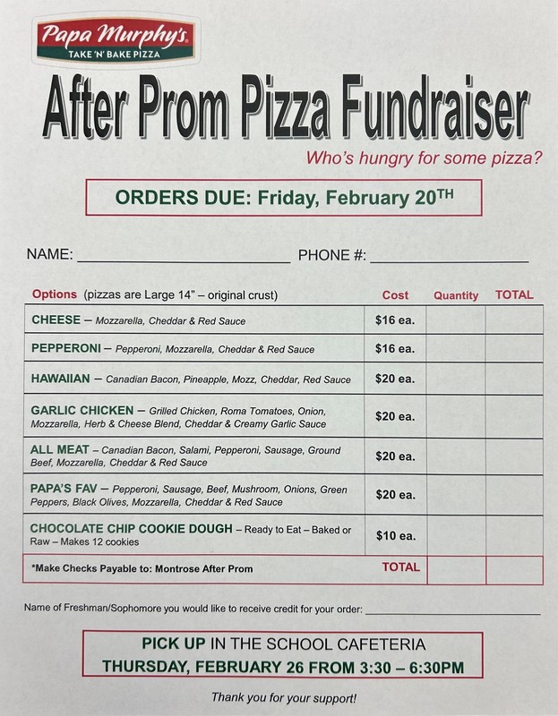 Pizza Fundraiser