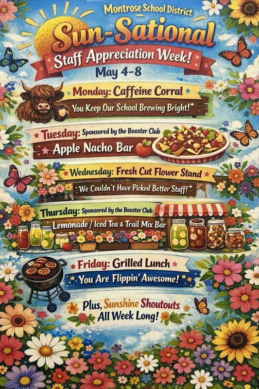 Sun-Sational Staff Appreciation Week Flyer