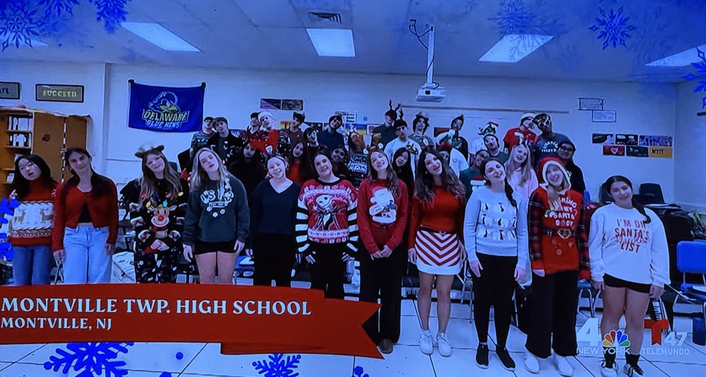 Picture of the MTHS choir students featured on NBC 