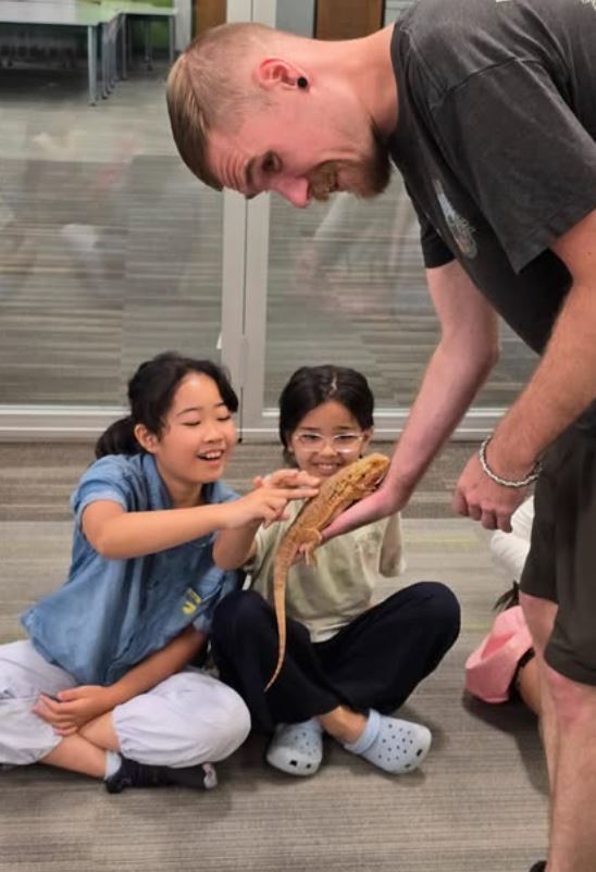 Lizar and students -- The district's Multilingual Academy kicked off the summer learning about animals! Rizzo’s Wildlife World let the students hold Ferrets & Lizards & Snakes -- Ohmy! What a GREAT  educational show! See MORE PICS: https://www.instagram.com/p/DL2bkaeM8W2/  Instagram: eslfamilyoutreach highlights this summer's Academy at #MTHS! Over 40 students in grades 1-12!