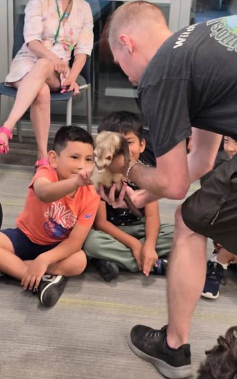Ferret and students -- The district's Multilingual Academy kicked off the summer learning about animals! Rizzo’s Wildlife World let the students hold Ferrets & Lizards & Snakes -- Ohmy! What a GREAT  educational show! See MORE PICS: https://www.instagram.com/p/DL2bkaeM8W2/  Instagram: eslfamilyoutreach highlights this summer's Academy at #MTHS! Over 40 students in grades 1-12!