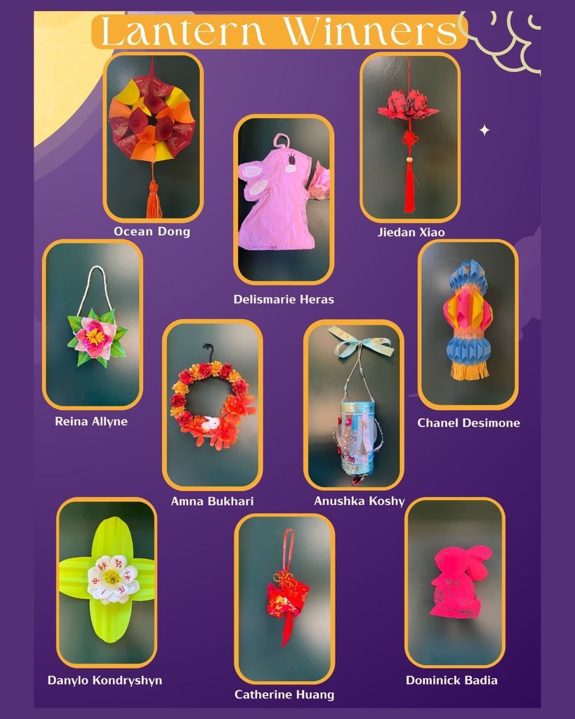 Photographic representations of the lantern winners 