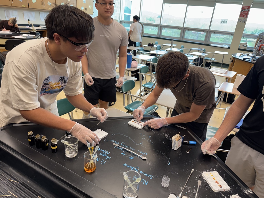Picture of MTHS students completing a forensics lab