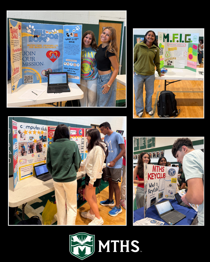 Students participating in our club fair. featured club include: Tails for Hope, M.F.I.G,., Computer Club, MTHS Key Club