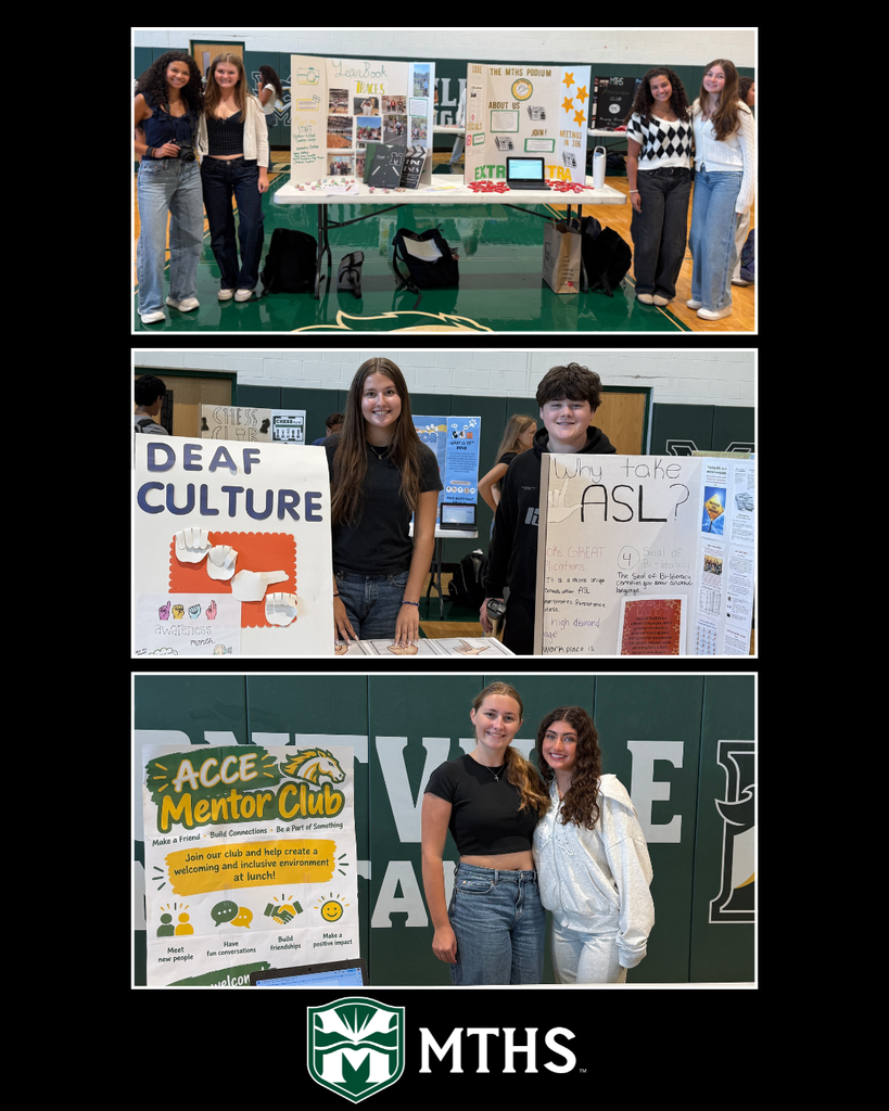 Students participating in our club fair. Featured club include: Yearbook and Podium, Deaf Culture, Mentor Club