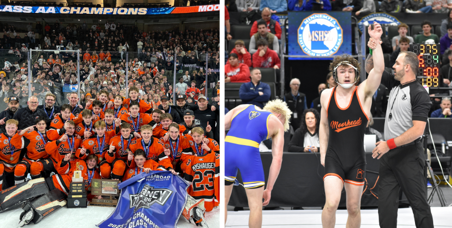 Boys Hockey and Billy Ward celebrate their 2026 state titles