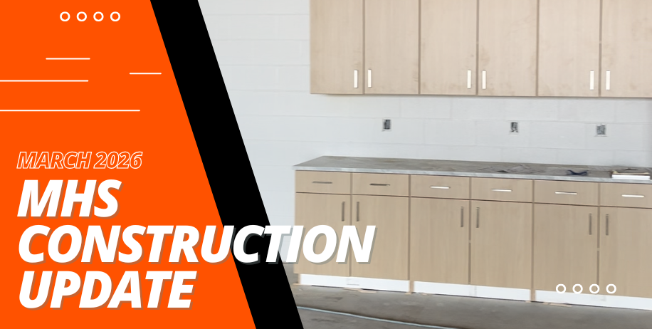 MHS Construction Update March 2026, still frame of cabinets in an art room