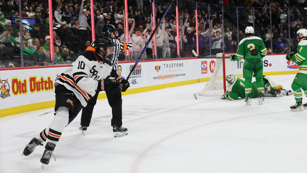 Spuds celebrate a goal against Edina