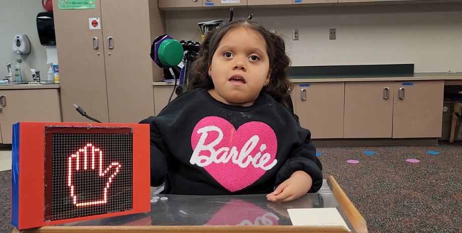 Amarah Ramirez with Spudnik-built device