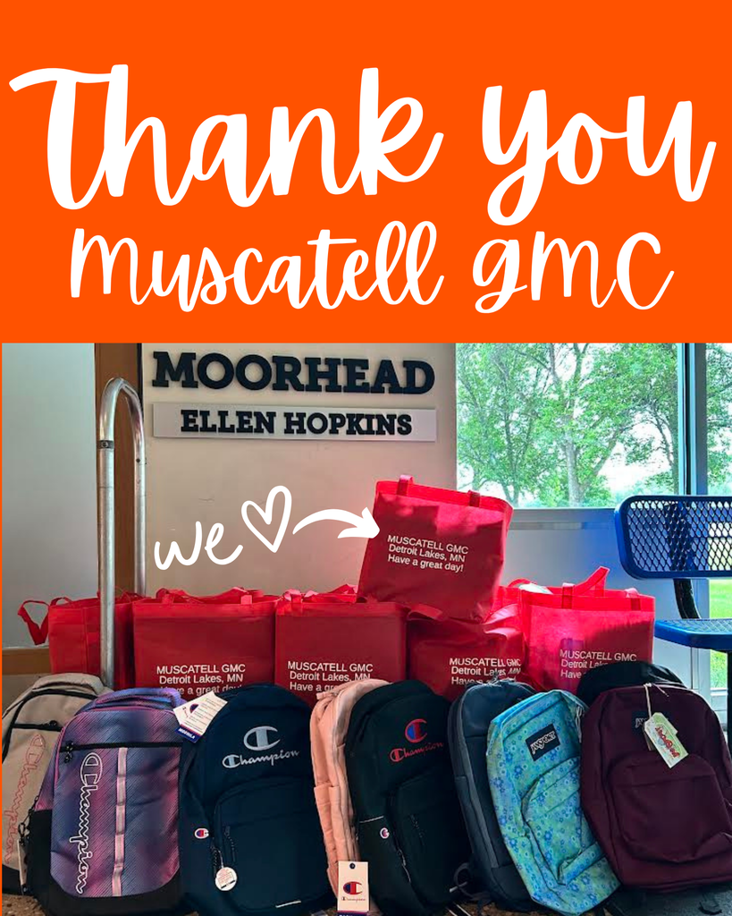 Thank you Muscatell GMC for your donation of school supplies!