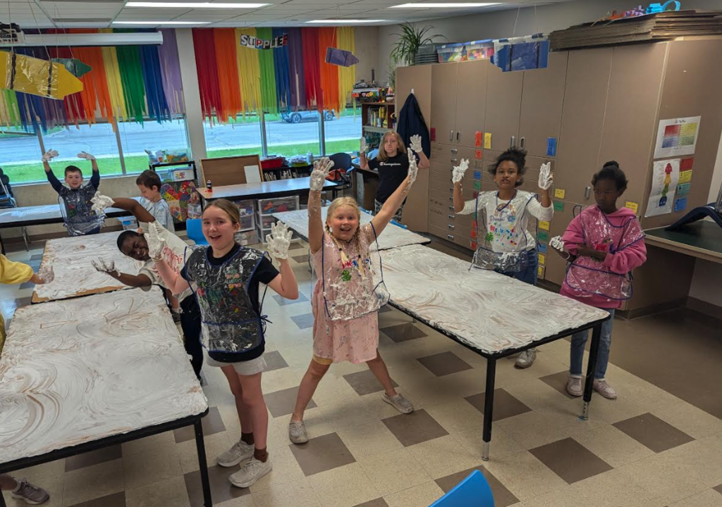 Art activity with shaving cream!