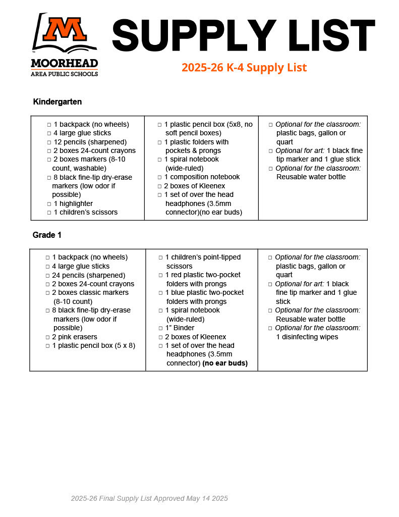 supply list 