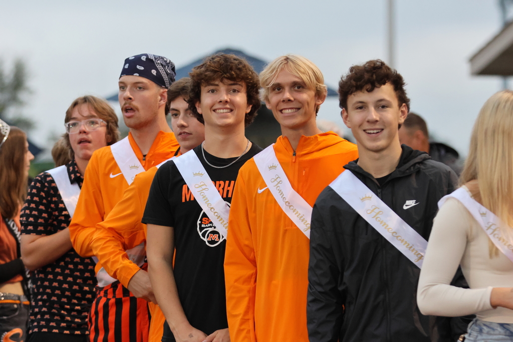 Five of the boys on the MHS Homecoming court for 2025