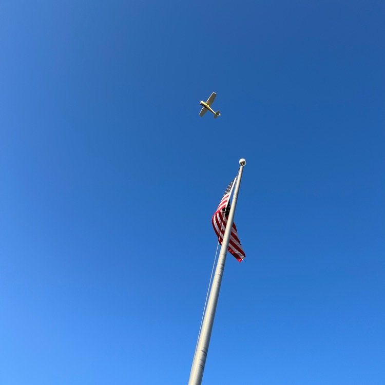 plane and flag 