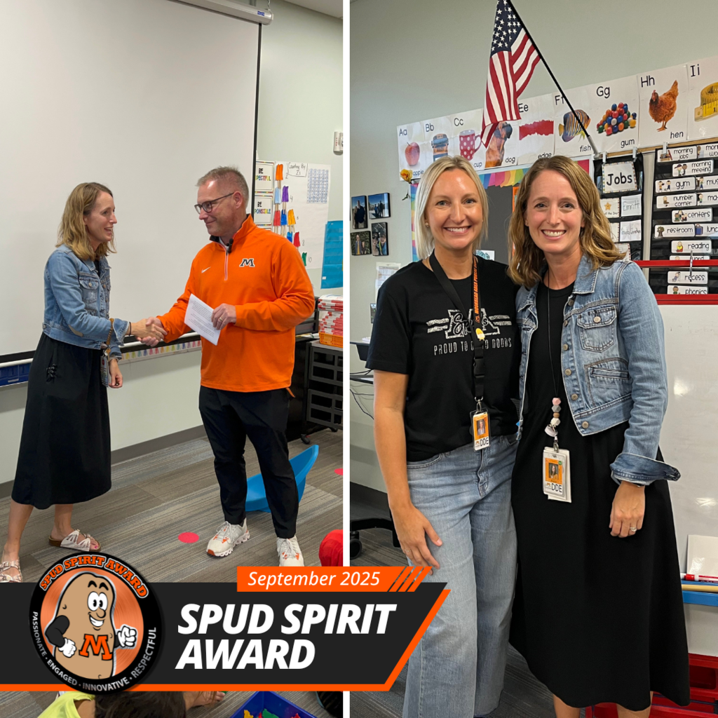 Spud Spirit Award. Passionate, Engaged, positive, respectful. September 2025 Casey Brand.