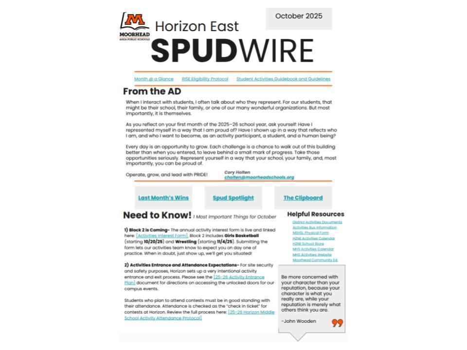 2025 October SPUDWIRE