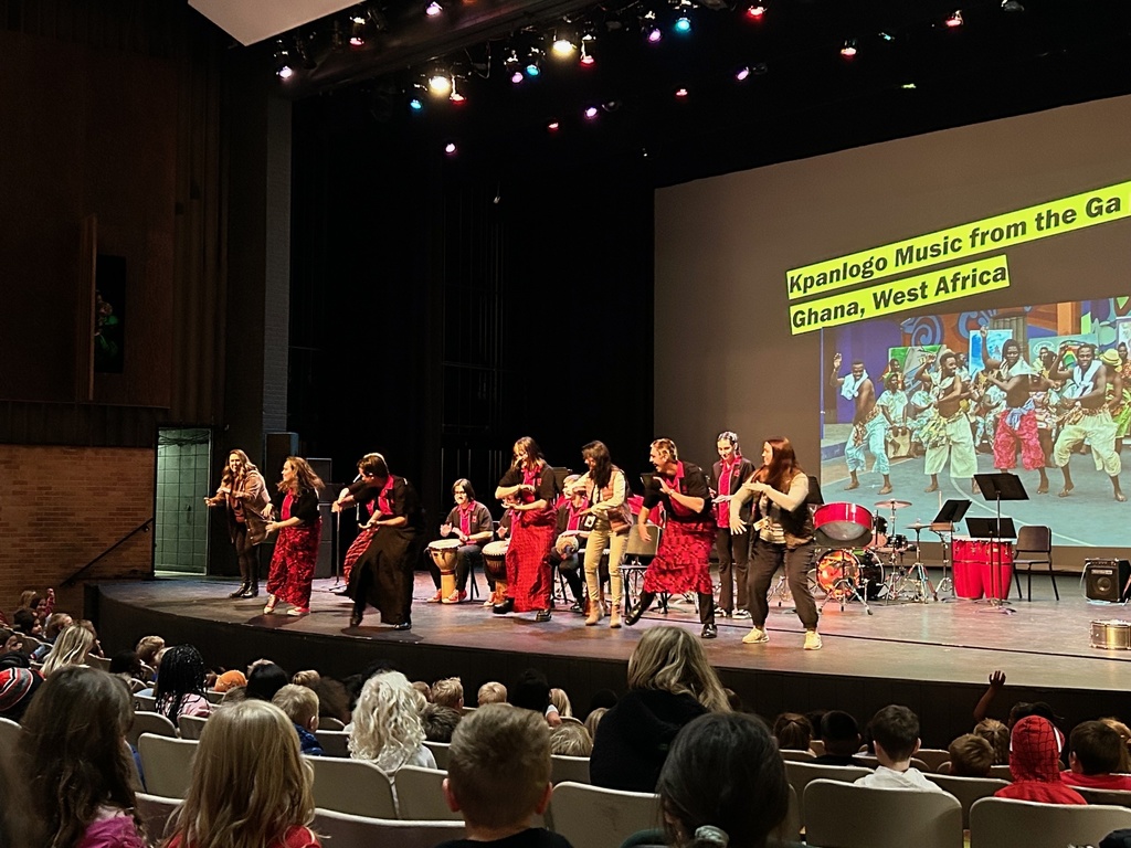 Our first graders got to listen to some lively music from Africa this week at MSUM.