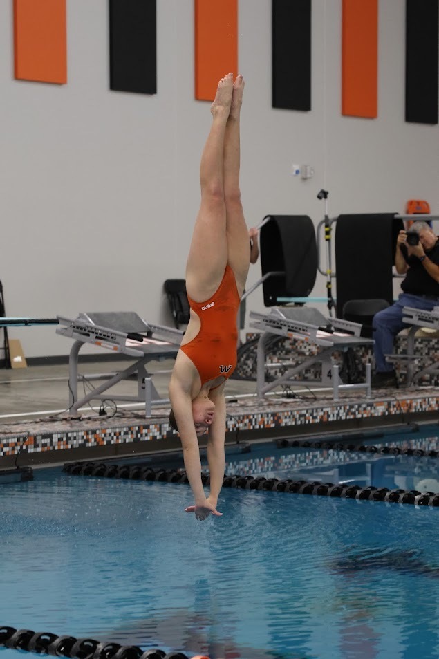 Kaycee Hansen Dives into the pool