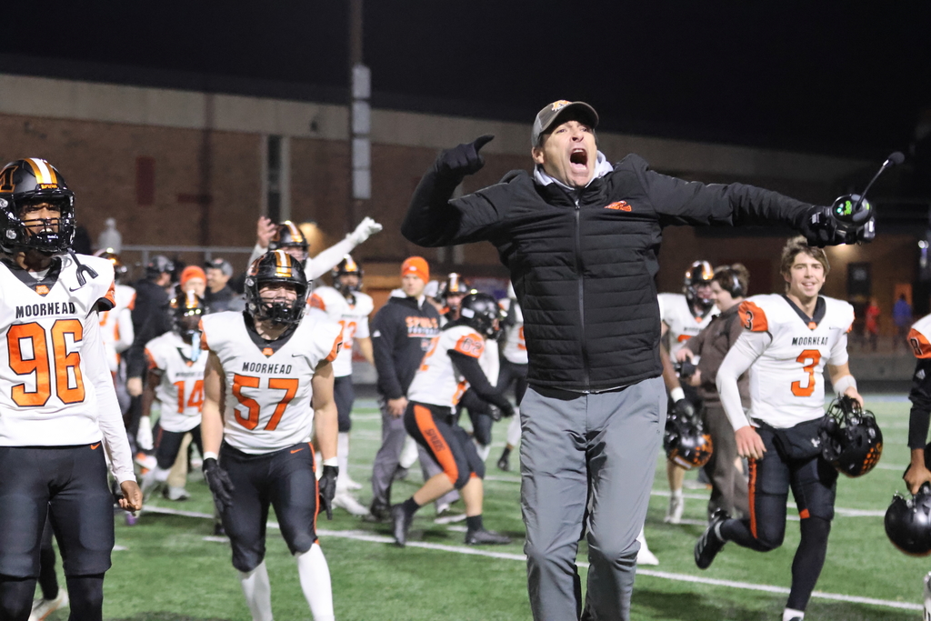 Coach Feeney and team celebrates win