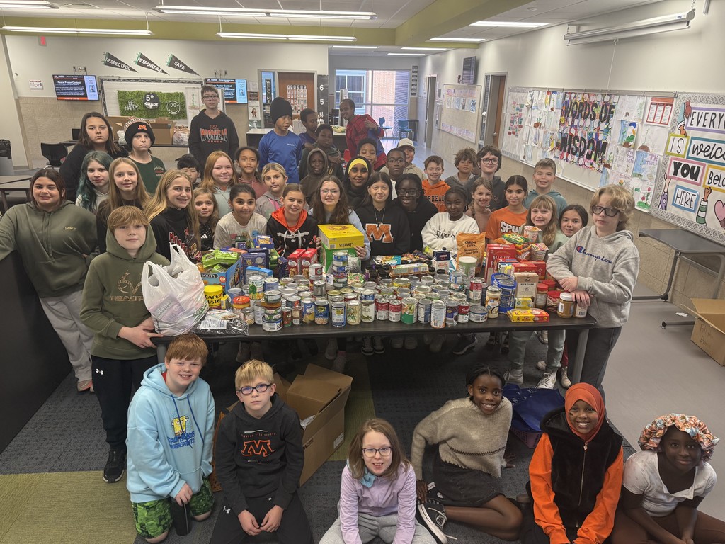 students at the middle school prepping food for donation to fill the dome!