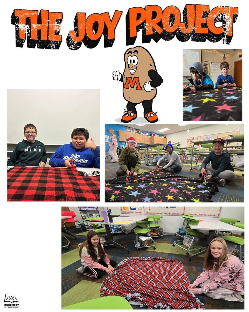 The Joy project- photos of students making blankets