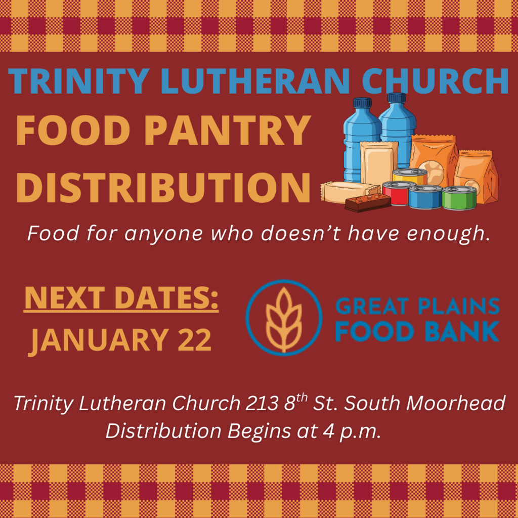 Food Pantry Trinity Lutheran church January 22