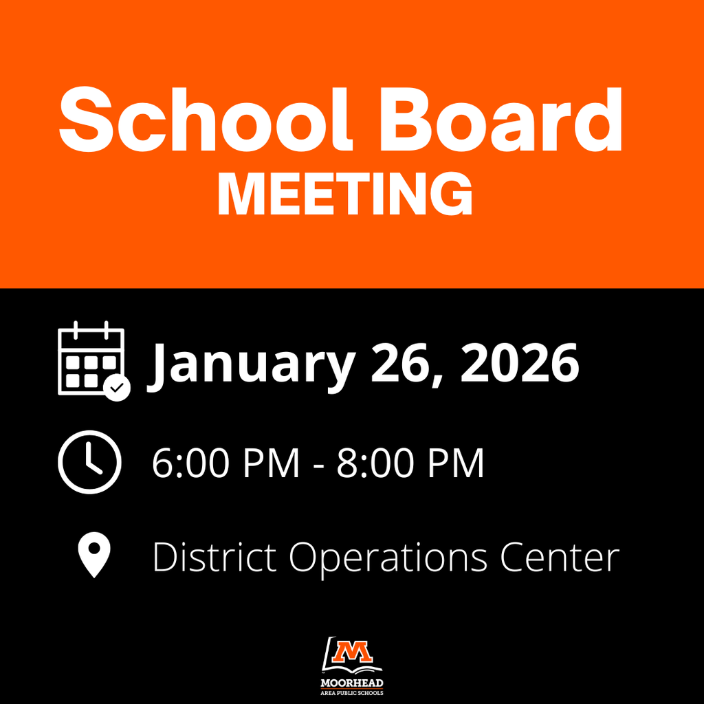 School Board Meeting January 26, 2026. 6:00 pm- 8:00 pm District Operations Center