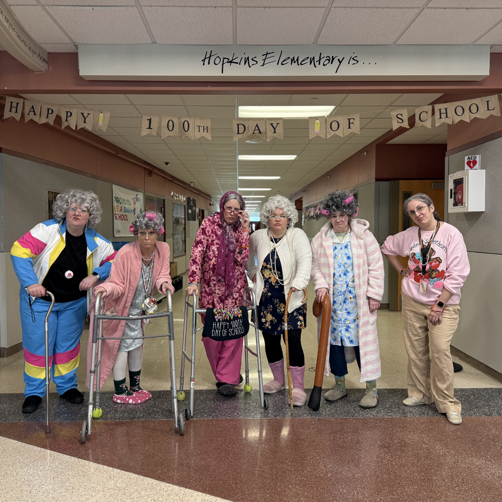 Ellen Hopkins teachers celebrate the 100th day of school