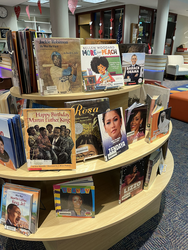 Ellen Hopkins Elementary Black History Month Book Tower