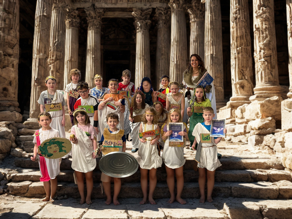 3rd graders learned mythology characters and dressed the part!