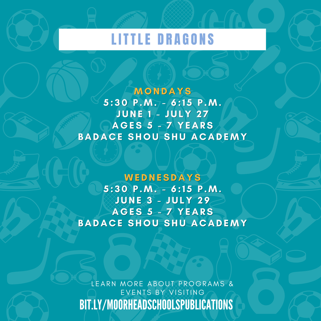 Little Dragons. Mondays 5:30 P.M. - 6:15 P.M. June 1 - July 27 Ages 5 - 7 Years BADACE Shou Shu Academy.  Wednesdays 5:30 P.M. - 6:15 P.M. June 3 - July 29 Ages 5 - 7 Years BADACE Shou Shu Academy