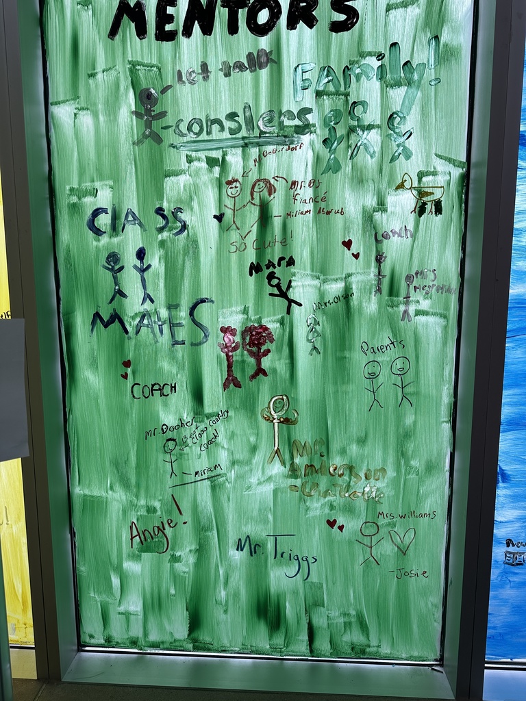 Sources of strength window painting.  Mentors