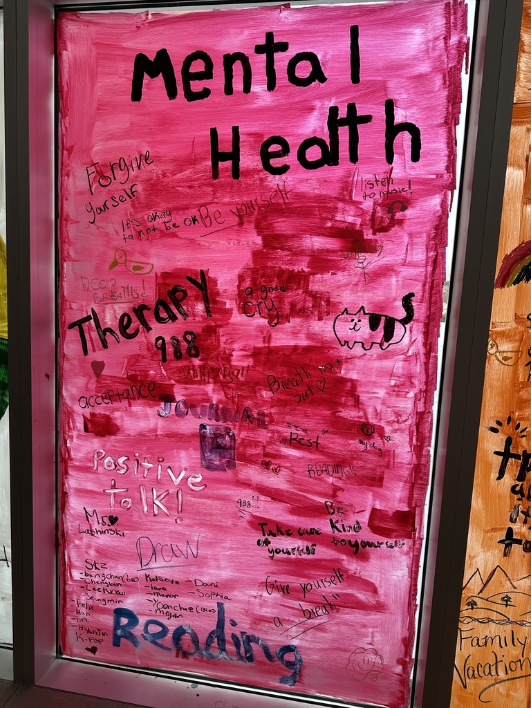 Sources of strength window painting.  Mental Health