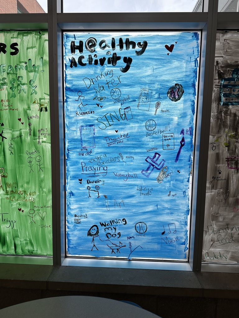 Sources of strength window painting.  Healthy Activity