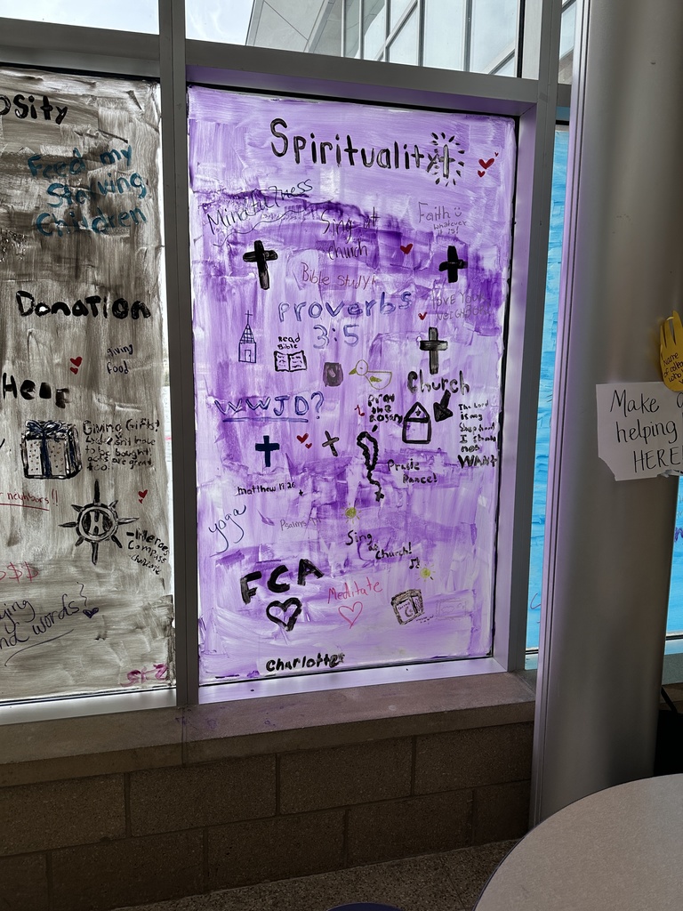 Sources of strength window painting.  Spirituality