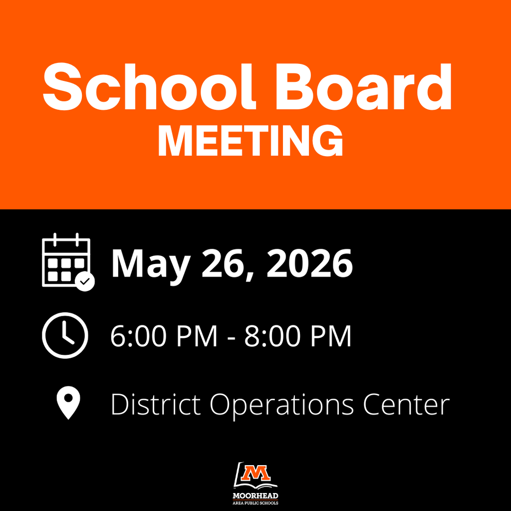 School Board Meeting. May 26, 2026. 6:00PM - 8:00 PM. District Operations Center.