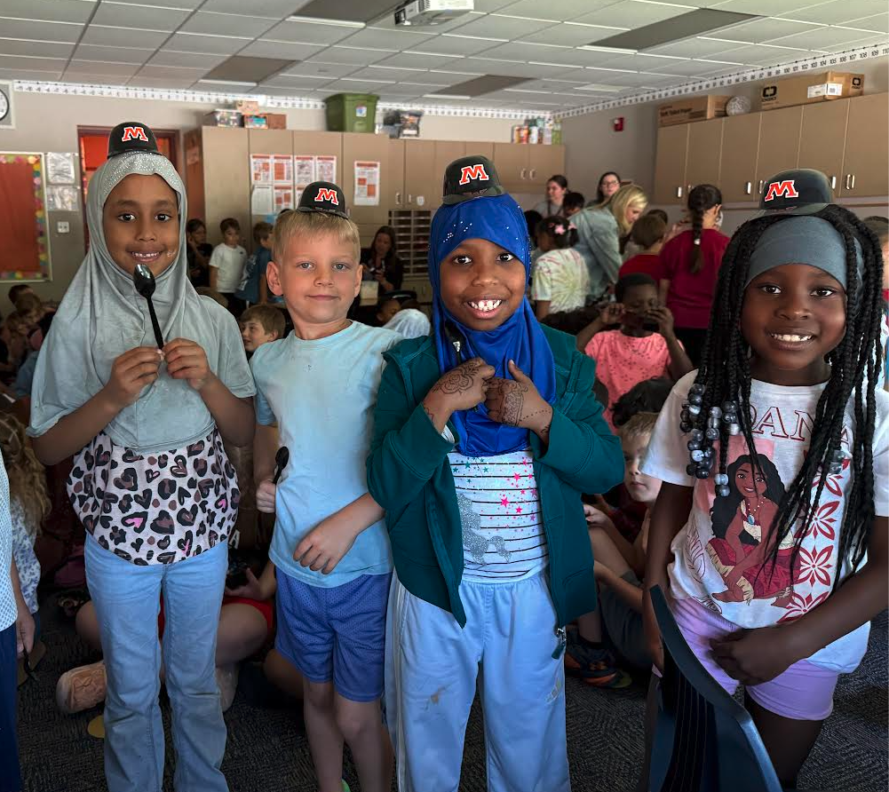 Our 1st graders celebrated the end of the school year in the sweetest way possible—with an ice cream sundae bar! Serving up scoops in these adorable 'M' baseball caps was a home run with the kids. We are so proud of our little MVPs and how much they’ve grown this year!