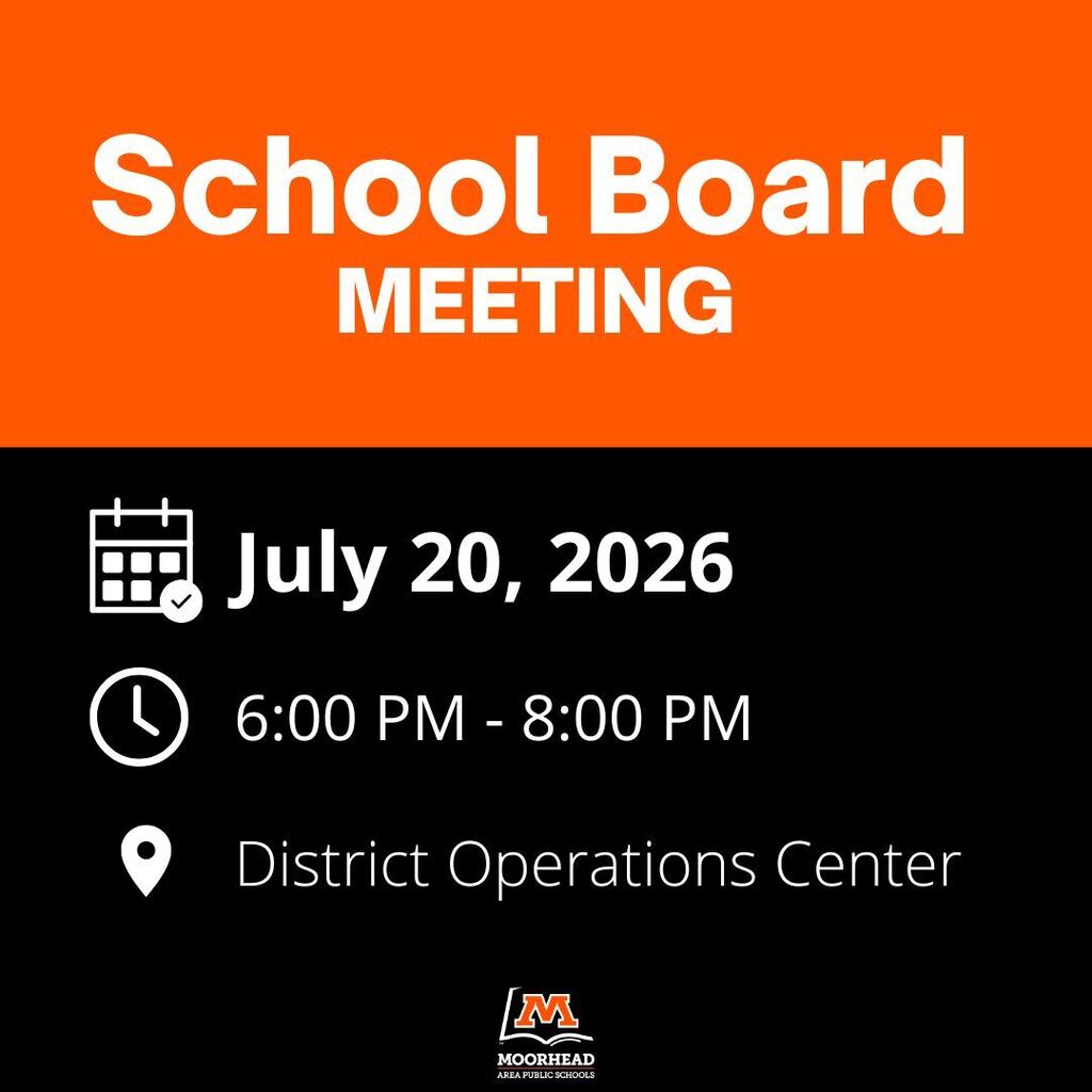 School Board Meeting. July 20, 2026. 6:00 PM - 8:00 PM. District Operations Center.