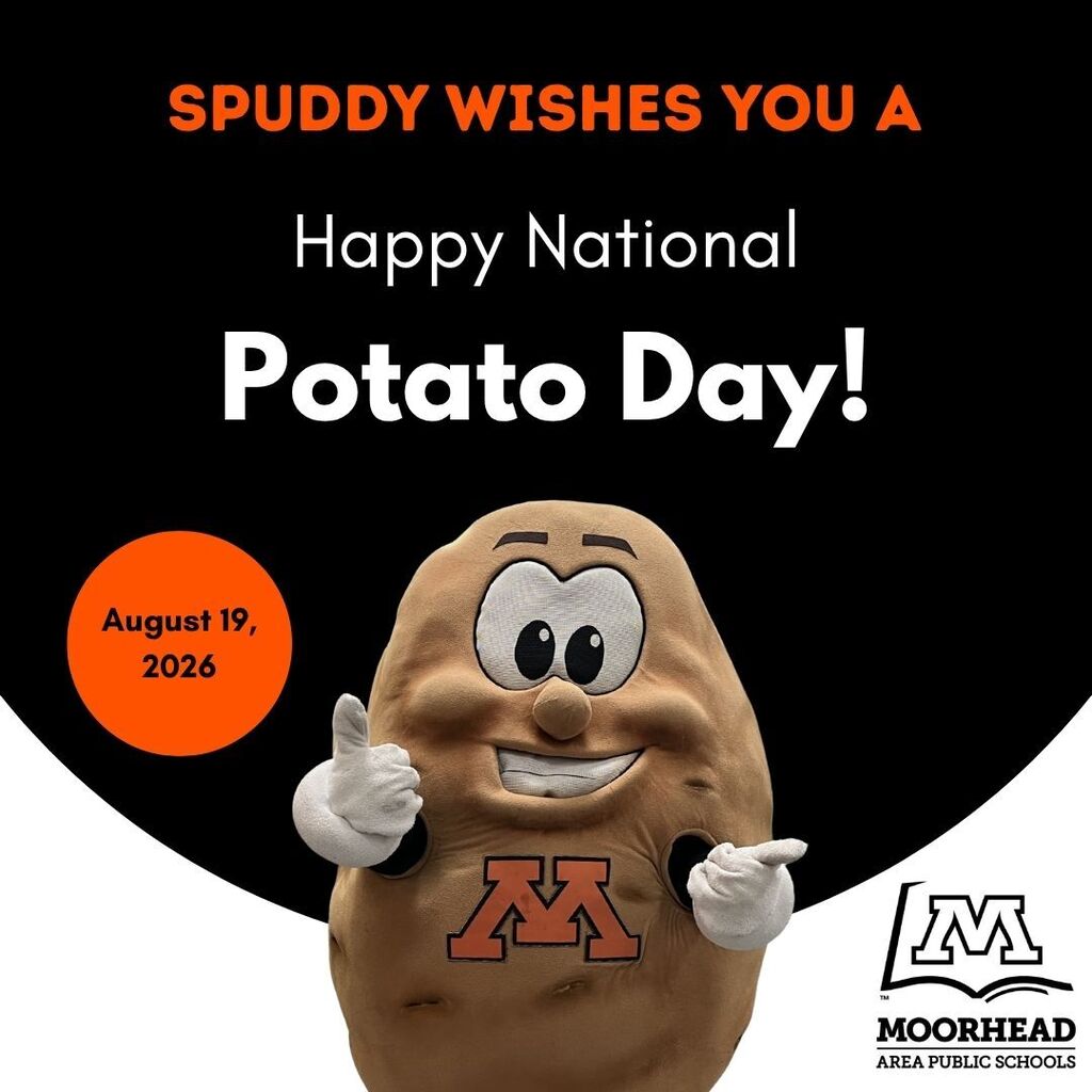 Spuddy wishes you a happy national potato day! August 19, 2026