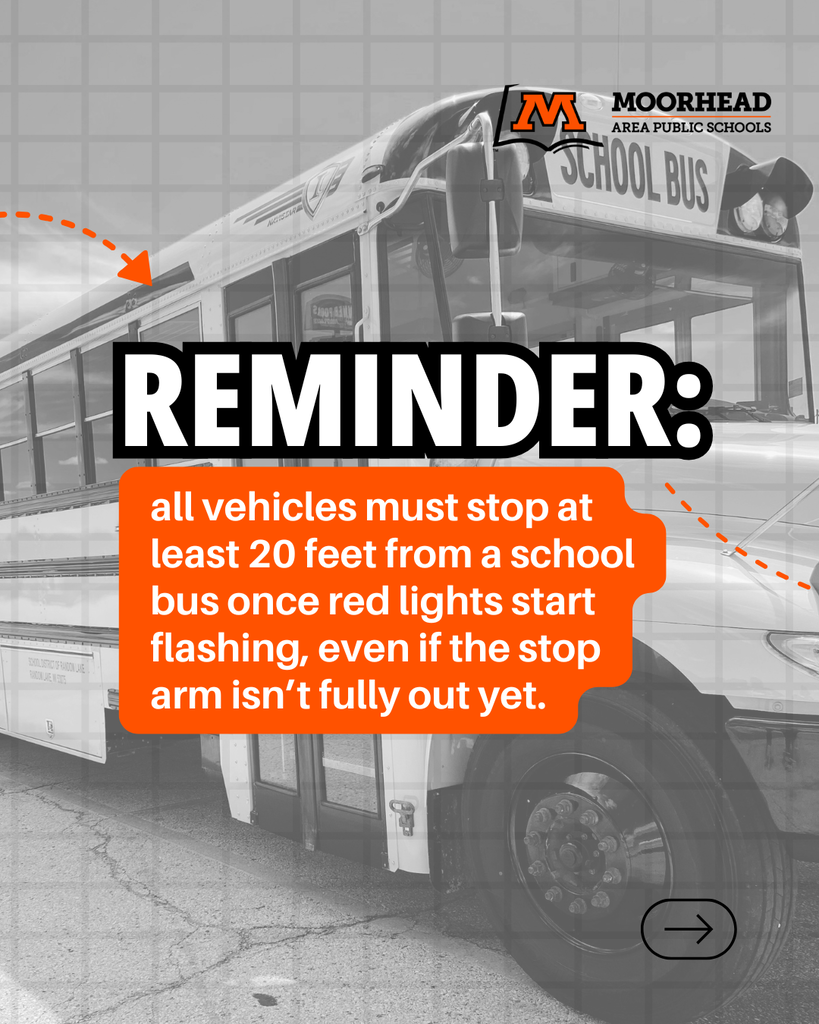 School Bus Safety Week - Reminder: All vehicles must stop once the bus's red lights start flashing
