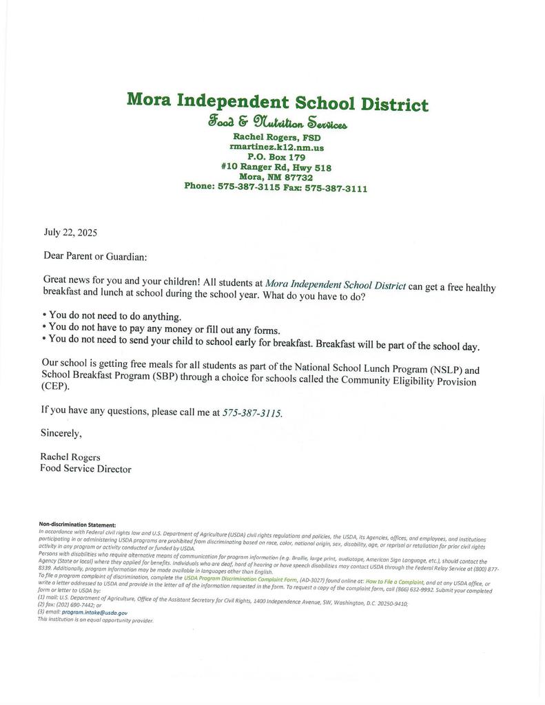 Letter to Parents SY 2025-26
