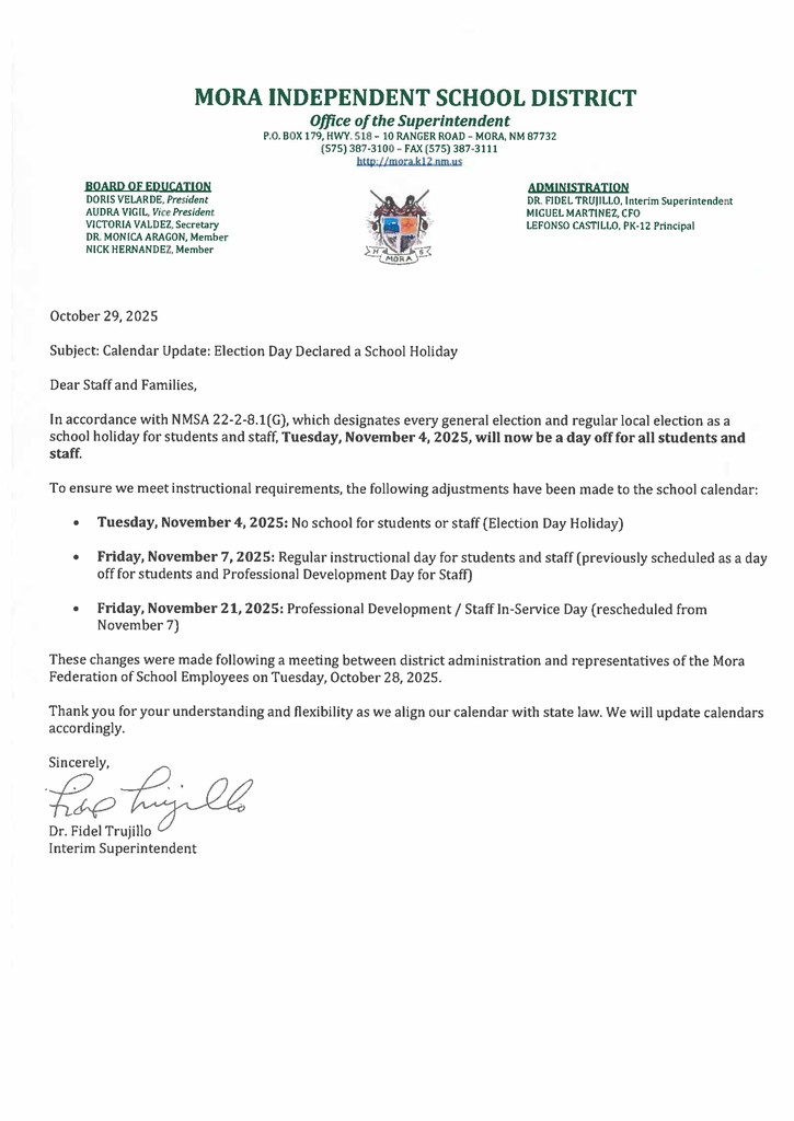 Election Day Declared a School Holiday