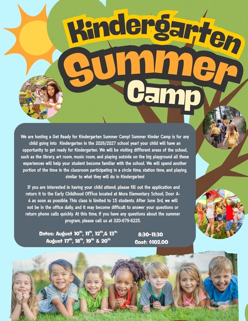 Kider Camp Flyer For Mora Preschool Summer Program
