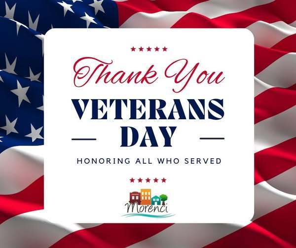 Thank You Veterans Day Honoring ALl Who Served, Morenci logo